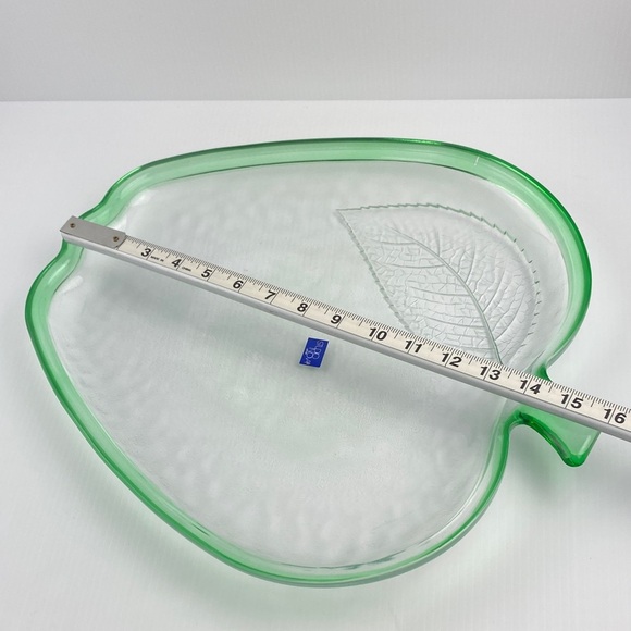 Studio Nova Glass Platter Green Apple Pattern 16 inches - Picture 11 of 13